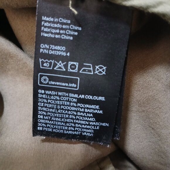 L.O.G.G Hooded Utility Parka Jacket Women’s Size 6 Green Drawstring Flap Pockets - Picture 7 of 7